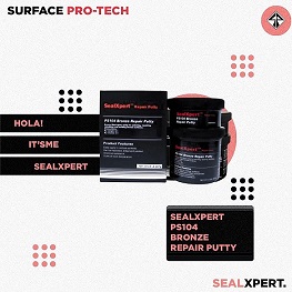 Seal X-Pert PS104 (Bronze Repair Putty) กาวอีพ็อกซี่ (A+B) มีเนื้อทองแดงและดีบุกผสม